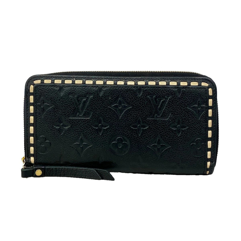 Louis Vuitton Long Wallet Monogram Empreinte Zippy Noir Black